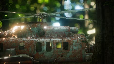 Viejo-Helicóptero-Militar-Oxidado